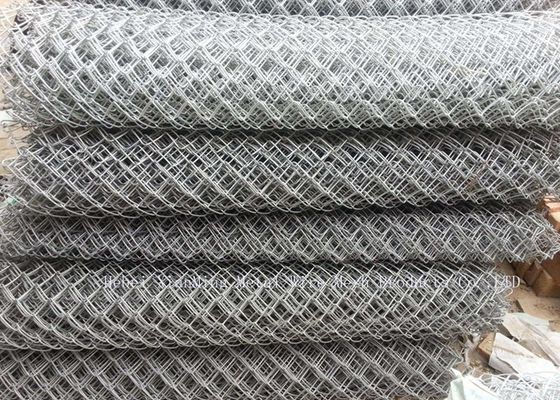 Cina Steel Chain Link Wire Mesh Anggar / Temporary Chain Link Fence Twill Weave pemasok
