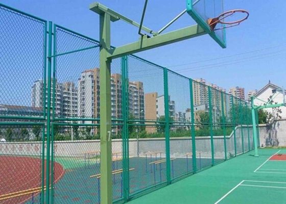Cina Galvanized Chain Link Diamond Wire Mesh Pagar Panel Untuk Taman Bermain pemasok